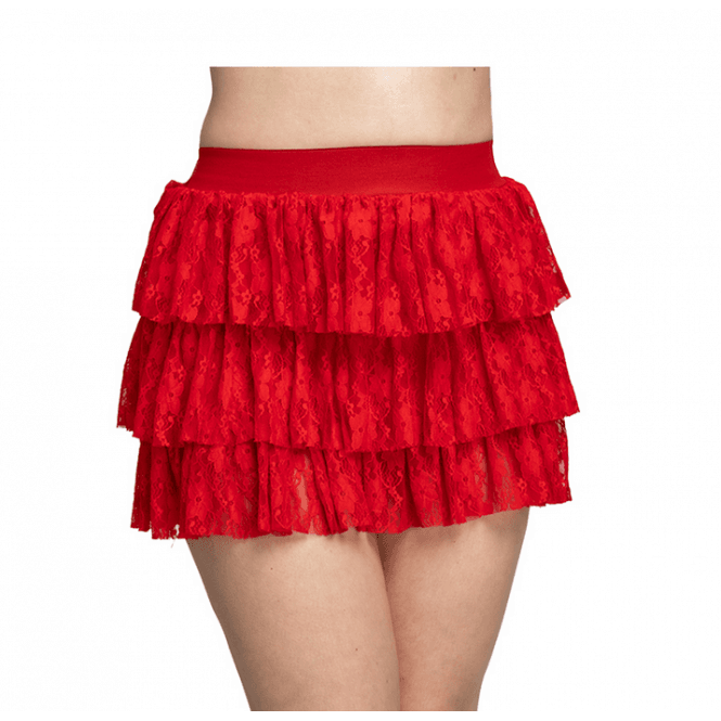 Lace RaRa Skirt - Red