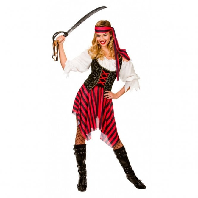 Ladies High Seas Pirate (Black & Red)