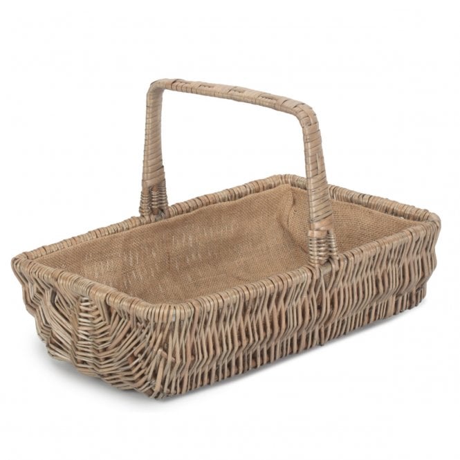 Large Antique Wash Rectangular Garden Trug 48 x 30 x 14cm