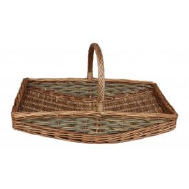 Medium Unpeeled Willow Garden Trug Basket (L x W x H) 51 x 34 x 12cm