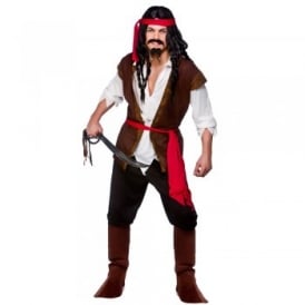 Mens Caribbean Pirate - Adult Costume 
