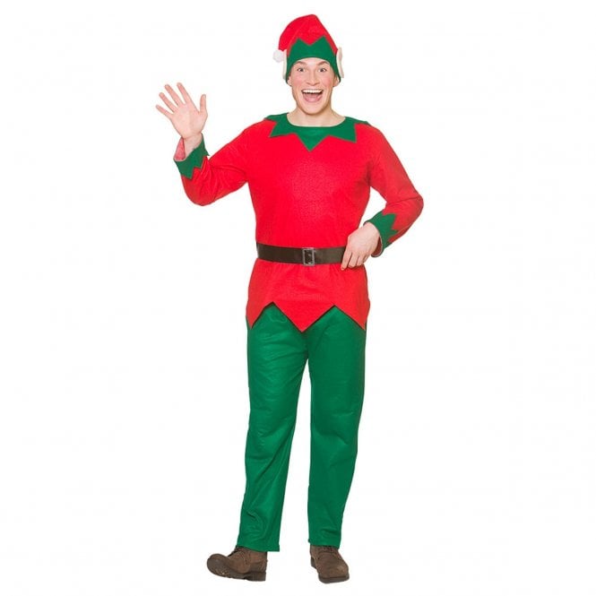 Mens Christmas Elf - Adult Costume
