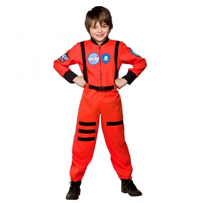 Mission To Mars Orange Astronaut Suit - Kids Costume