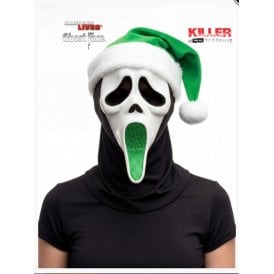 NEW 2026 Adult Ghost Face Glitter ELF Mask with Hat