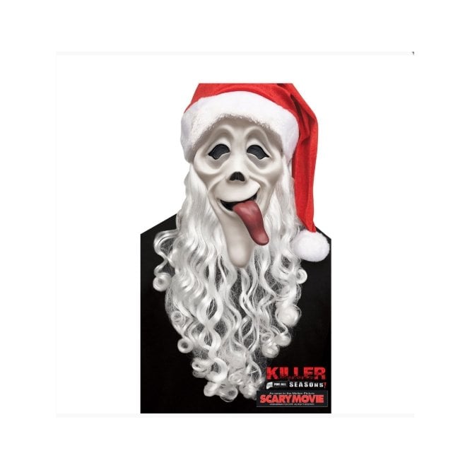 NEW 2026 Adult Scary Movie Waass Up! SANTA Mask with Hat & Beard