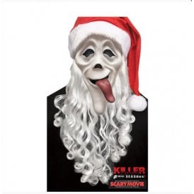NEW 2026 Adult Scary Movie Waass Up! SANTA Mask with Hat & Beard