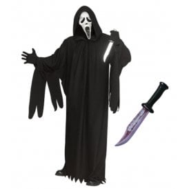 NEW Adult Ghost Face® 30th Anniversary Deluxe Costume Inc. Gloves (PLUS SIZE)+ Bloody Blade