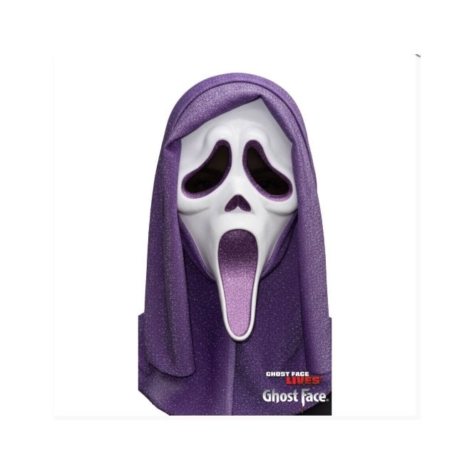 NEW Adult Ghost Face PURPLE Glitter Mask