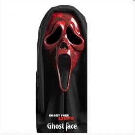 NEW Adult Ghost Face RED Marbled Mask
