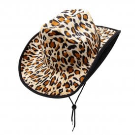 NEW Adult Leopard Print Cowgirl Hat