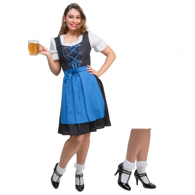 NEW Bavarian Dirndl Dress + NEW White Ankle Socks with Frills