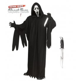 NEW Ghost Face® 30th Anniversary Costume (One Size) + Chrome Knife