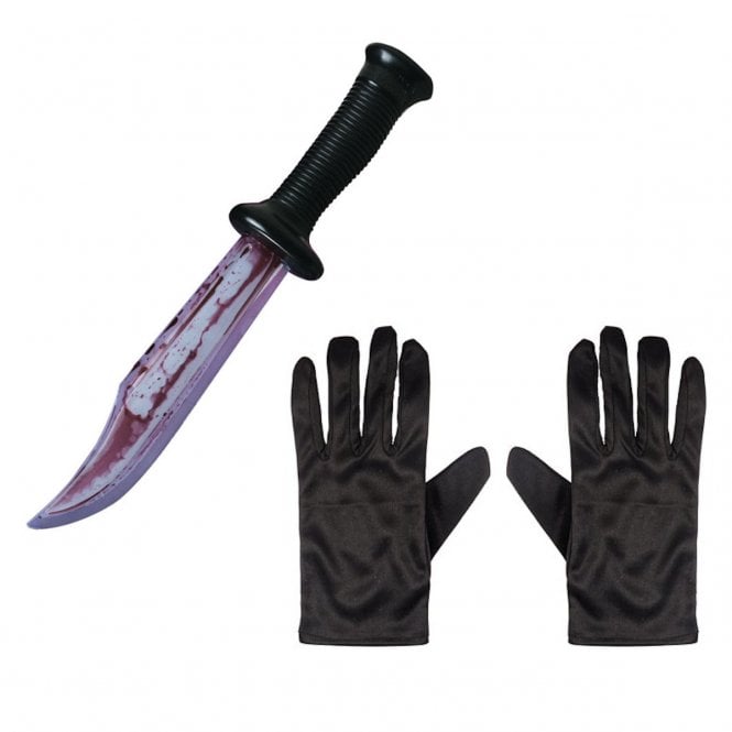 Official Scream/Ghost Face® Bloody Blade + Black Gloves