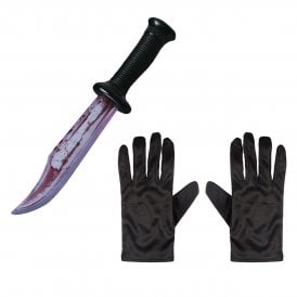Official Scream/Ghost Face® Bloody Blade + Black Gloves