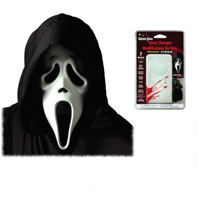 Official Scream/Ghost Face® Mask with Shroud + Voice Changer 