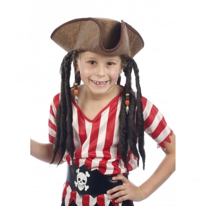 Pirate Hat With Dreadlocks - Kids Accessory