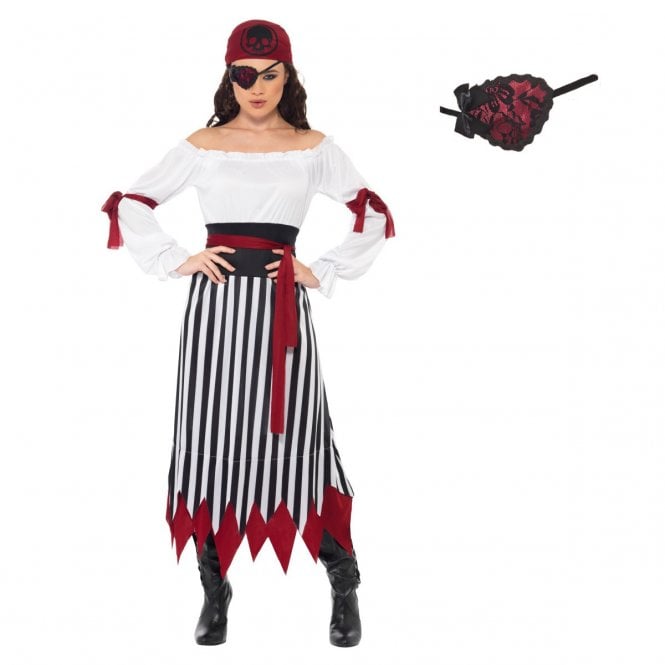 Pirate Lady + Red Eye Patch 