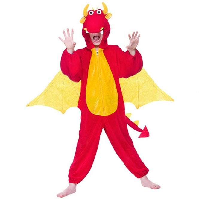 Red Fire Breathing Dragon - Kids Costume