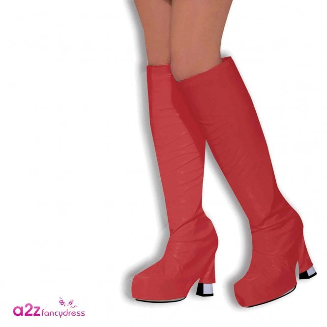 Red Go Go Boot Tops - Adult Accessory
