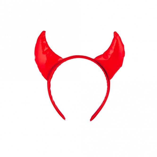Red PVC Devil Horns on Headband