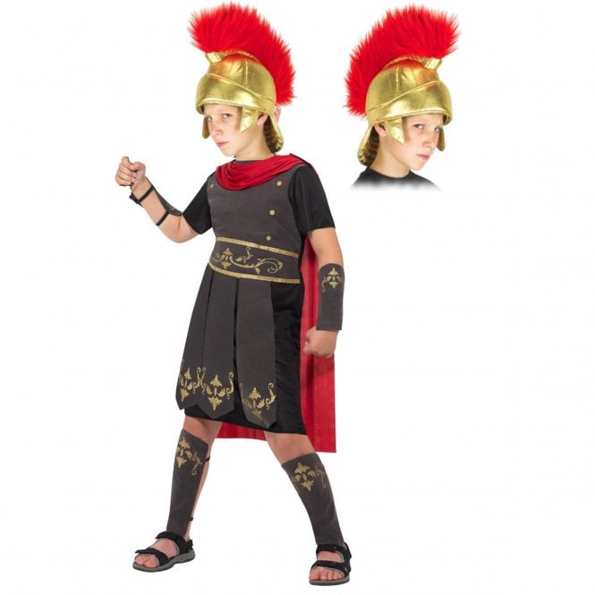 Roman Soldier - Kids Costume Set (Costume, Fabric Helmet)
