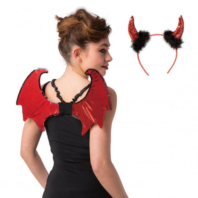 Satanic Devil Wings + Deluxe Sequin Horns