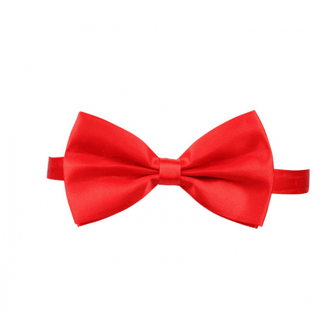 Satin Bow Tie - Red
