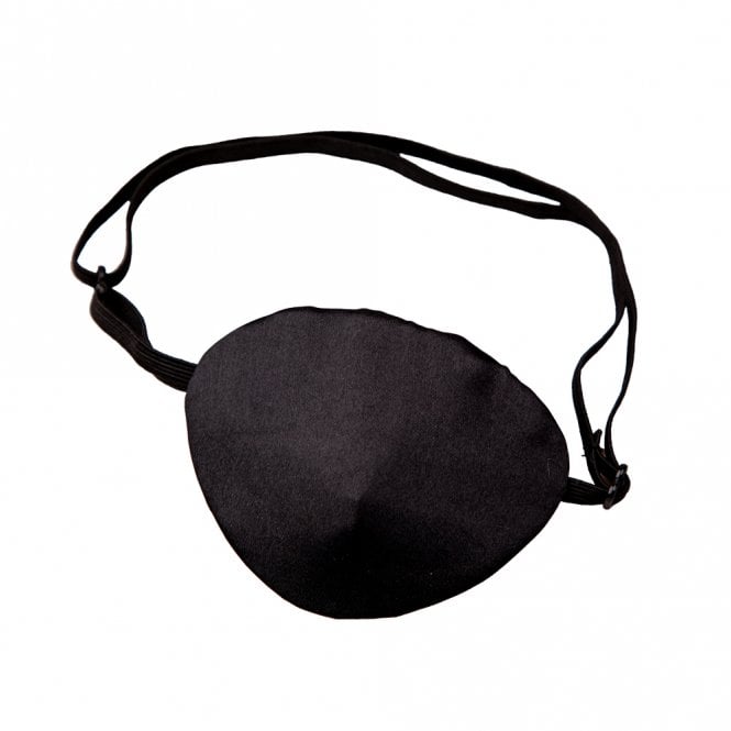 Satin Pirate Eye Patch - Black