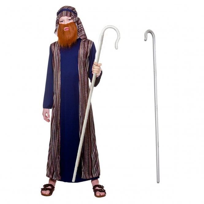 Shepherd + Crook (White) - Kids Costume Set