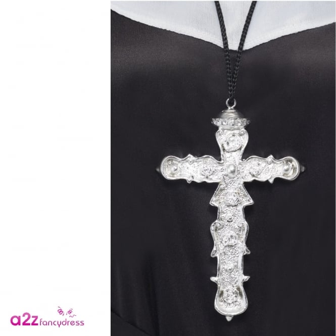 Silver Ornate Holy Cross 14+