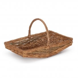 Small Unpeeled Willow Garden Trug (L x W x H) 44 x 27 x 9 cm