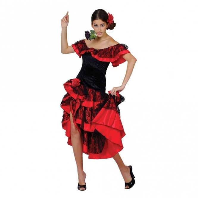 Spanish Senorita - Adult Costume (Dress, Headpiece)