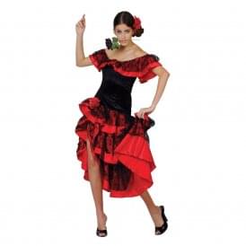 Spanish Senorita - Adult Costume (Dress, Headpiece)