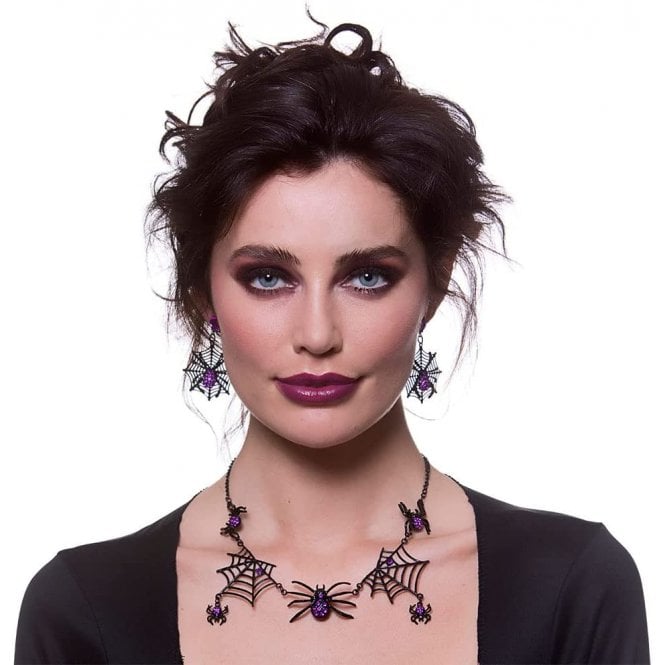 Spider Earrings & Necklace
