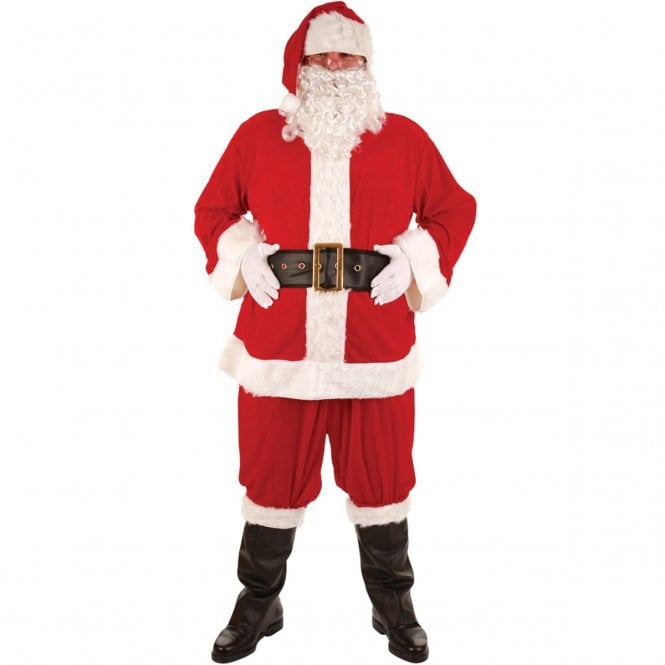Super Deluxe 8 Piece Santa Suit - Adult Costume 