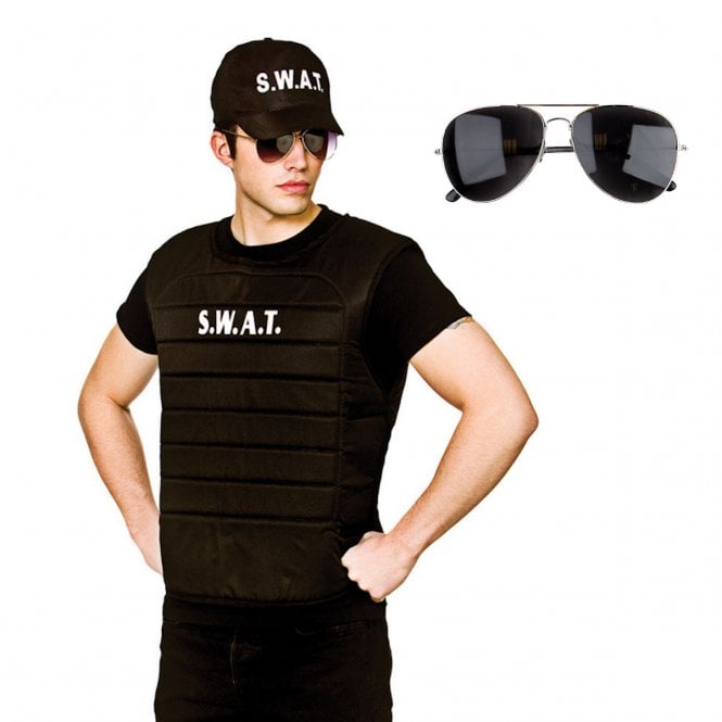 SWAT Vest & Cap Set + Aviator Sunglasses