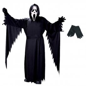 TEEN Ghost Face® Classic Costume + Black Gloves