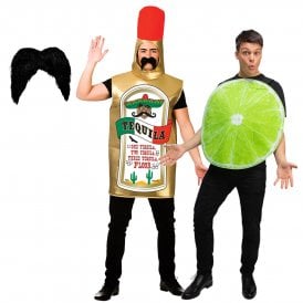Tequila Bottle + Gringo Tash + Slice of Lime