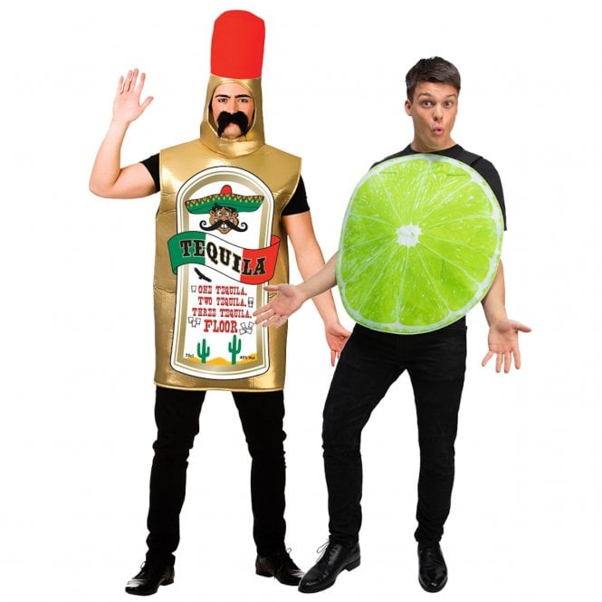 Tequila Bottle + Slice of Lime