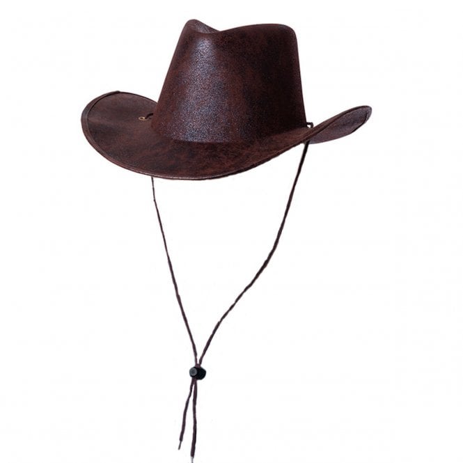 AGED FAUX LEATHER - Texan Cowboy Hat 