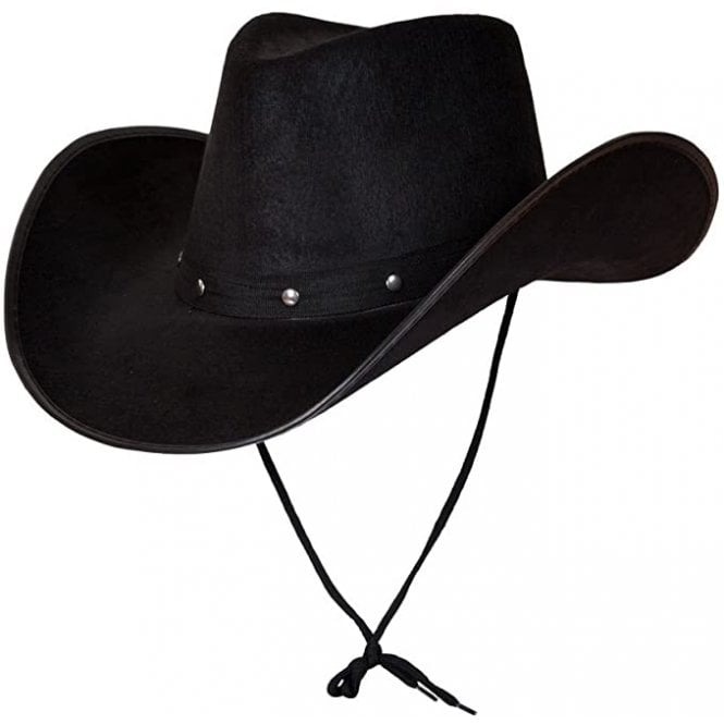 BLACK - Texan Cowboy Hat 