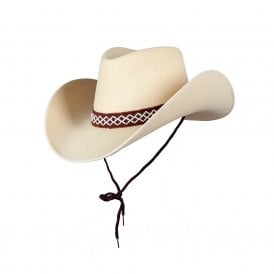 Texan Cowboy Hat - Classic Sand with Brown Band 