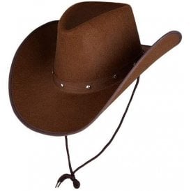 Texan Cowboy Hat (Dark Brown) - Adult Accessory