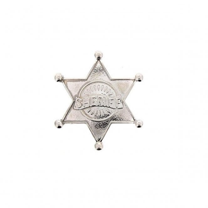 Western Sheriff Badge - Silver