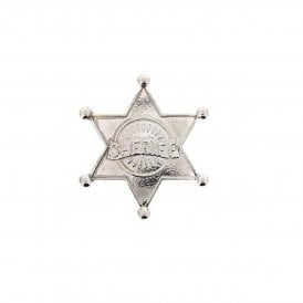 Western Sheriff Badge - Silver