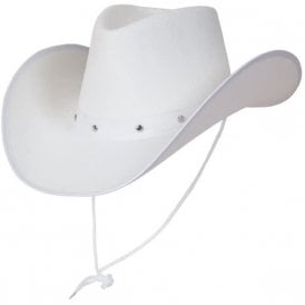 Texan Cowboy Hat (White) - Adult Accessory 