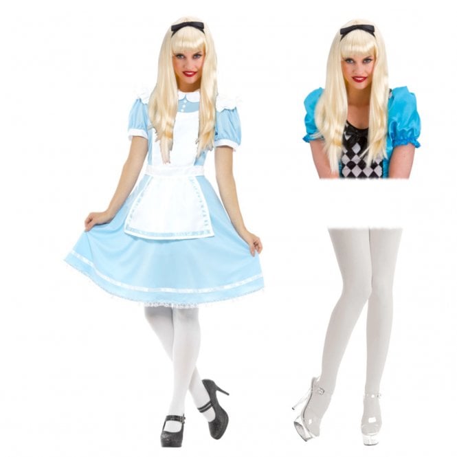 Wonder Princess + WHITE Tights + Wig & Bow
